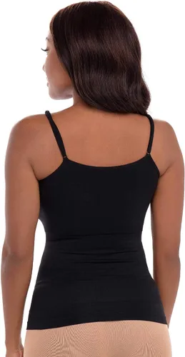 Vista 5 de Rene Rofe Paquete de 4 camisolas de compresión sin costuras con control de abdomen con correas ajustables, ajuste delgado, ligero y transpirable