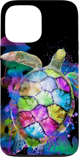 Vista 24 de Rainbow Turtle Design Colorful Turtle Print Sea Turtle Shell Case for iPhone 17