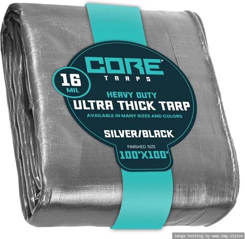 Vista 113 de Core Tarps - Lona resistente de 16 mm. / .62 pulgadas, impermeable, resistente a los rayos ultravioleta, a prueba de rasgaduras y roturas, lona