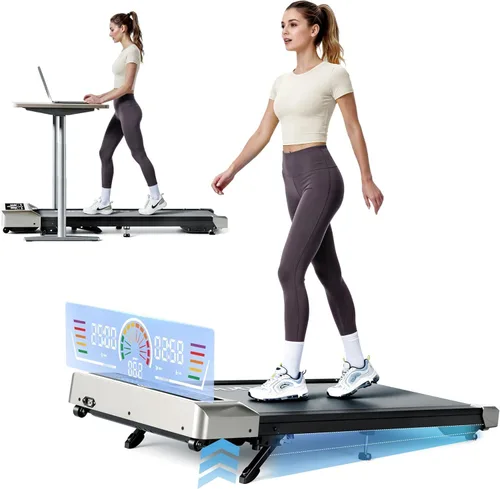Vista 9 de TOPUTURE Walking Pad with 10% Incline, 3.0HP Brushless Quiet Under Desk Treadmill, Portable Treadmills for Home/Office, Running Machine 300 lbs
