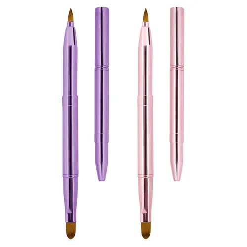Vista 16 de Unaone [Paquete de 2] Pincel de labios para lápiz labial, pinceles de labios retráctiles, pincel de maquillaje de doble punta para lápiz labial