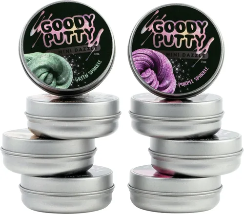 Vista 3 de Dazzle Putty Toy Goody Putty Mini Latas, paquete de 8