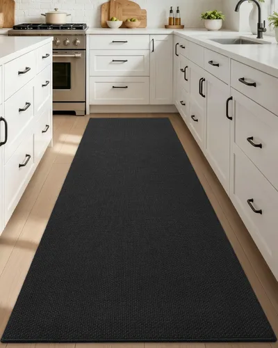 Vista 13 de Color&Geometry - 2 alfombras y tapetes de cocina antideslizantes, lavables, absorbentes, fáciles de limpiar, tapetes de cocina para frente del Caqui