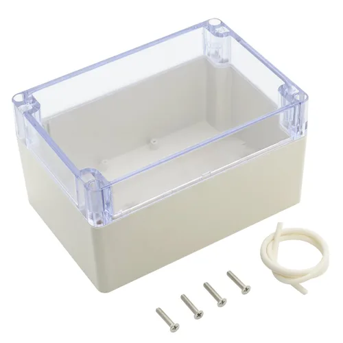 Vista 9 de LeMotech - Caja de derivación de plástico ABS IP65 a prueba de polvo e impermeable, recinto eléctrico universal para proyectos, color gris