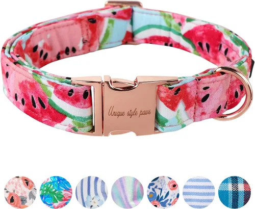 Vista 8 de Unique style paws Collar de perro con hebilla de plástico con colgante, collar de cachorro para primavera y verano, traje de baño para fiesta