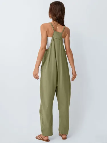 Vista 4 de AUTOMET - Enterizos para mujer, casuales, de verano, cómodos, sueltos, holgados, modernos Verde Armada (ArmyGreen)