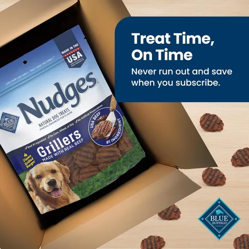 Vista 10 de Blue Buffalo Nudges Grillers - Golosinas naturales para perros, carne de res, 16 onzas