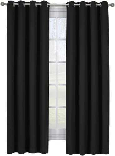 Vista 14 de Royal Bedding Ava - Cortina opaca con ojales superiores, panel de cortina opaca de triple tejido, cortina con lazo, panel individual, 46 pulgadas