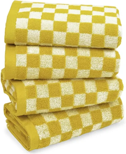 Vista 8 de Jacquotha Paquete de 4 toallas de mano para baño, algodón suave y absorbente para cara, spa, baño, gimnasio, cocina, juego de toallas de mano 4