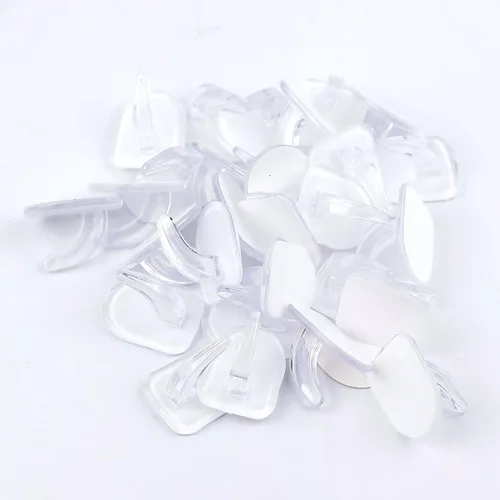 Vista 5 de 40 ganchos de pared adhesivos transparentes para paredes, sin daños, transparentes, reutilizables, sin clavos, pequeños ganchos adhesivos acrílicos
