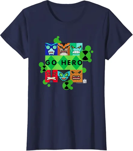 Vista 36 de Ben 10 Go Hero - Camiseta, Azul / Patchwork, S