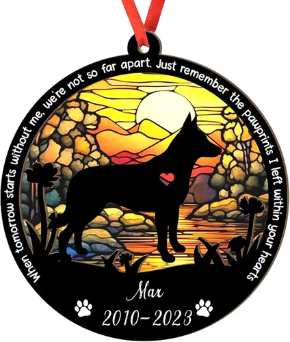 Vista 65 de Adorno personalizado para atrapasoles de sabueso afgano, adorno de Navidad de sabueso afgano – Regalo para perro amante, sabueso afgano