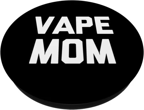 Vista 2 de Vape Mom - Camiseta divertida frase sarcástica novedosa humor vapeo PopSockets intercambiables PopGrip