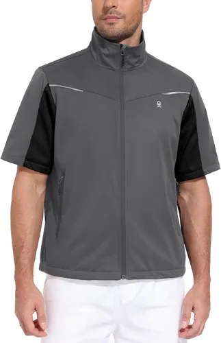 Vista 12 de Little Donkey Andy Chaqueta de golf Softshell de manga corta para hombre Negro