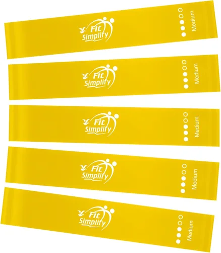 Vista 2 de Fit Simplify Bandas de ejercicios de resistencia con guía de instrucciones y bolsa de transporte, juego de 5