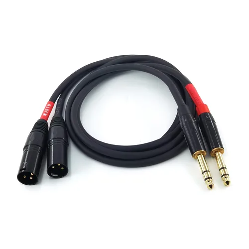 Vista 8 de Cable XLR de 1/4 de pulgada a 3 pines, cable equilibrado de micrófono TRS macho a XLR macho de 0.250 in (1 pie)