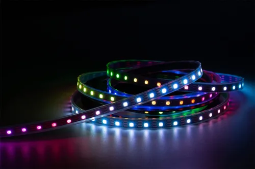 Vista 9 de WS2812B Tira de luz LED direccionable individual 100Pixels/m SMD 5050 RGB Pixel Strip DC5V (3.2FT 100LEDS no impermeable, PCB blanco)