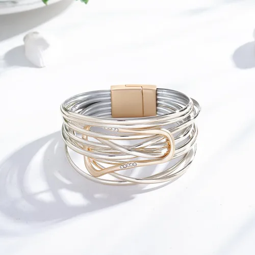 Vista 2 de Long tiantian Pulseras para mujer, pulseras de corazón para mujer, pulseras apilables de moda para mujer, pulseras apilables para mujer, pulseras