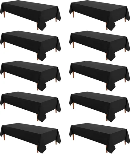 Vista 57 de VidaFete - 1 paquete de mantel cuadrado de 52 x 52 pulgadas, manteles resistentes a las manchas y arrugas, de poliéster, para mesa de comedor