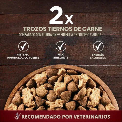 Vista 7 de Alimento para perro seca de Purina ONE Smartblend True Instinct sin cereales, fórmula llena de nutrientes, carne de res y camote