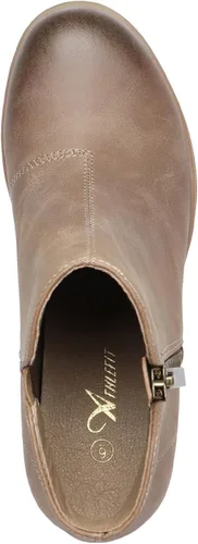 Vista 4 de Athlefit Women's Wedge Ankle Boots Fashion Side Zipper Hidden Leather Wedge Booties