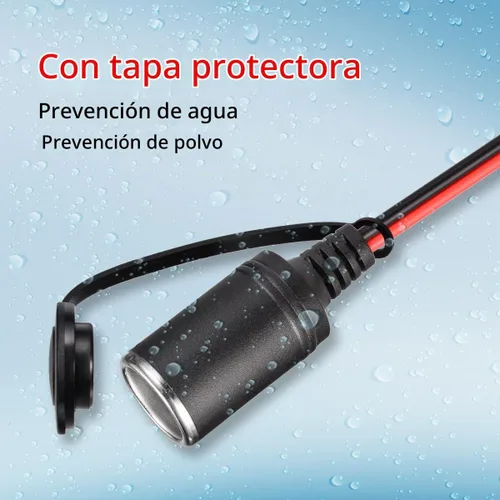 Vista 3 de ELFCULB Cable Conector de Anderson 12AWG a Enchufe de Encendedor de Cigarrillos, Conector de Cable de Enchufe Hembra de Encendedor de Cigarrillos