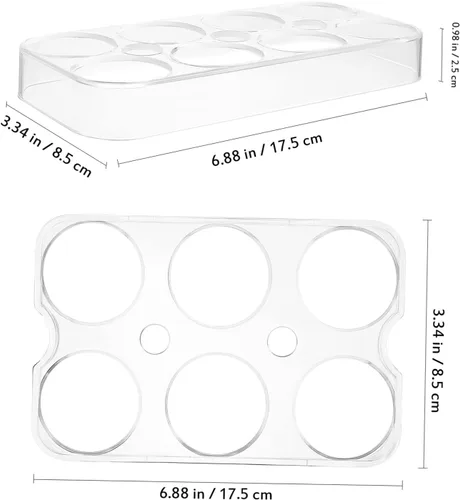 Vista 5 de Zerodeko 8 estantes de almacenamiento de huevos, bandejas de almacenamiento de huevos, puerta lateral del refrigerador, organizador de huevos