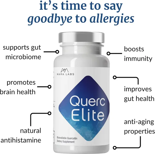 Vista 5 de Mara Labs QuercElite Quercetina biodisponible 350 mg de quercetina y 250 mg de complejo de semillas de brócoli 30 cápsulas veganas