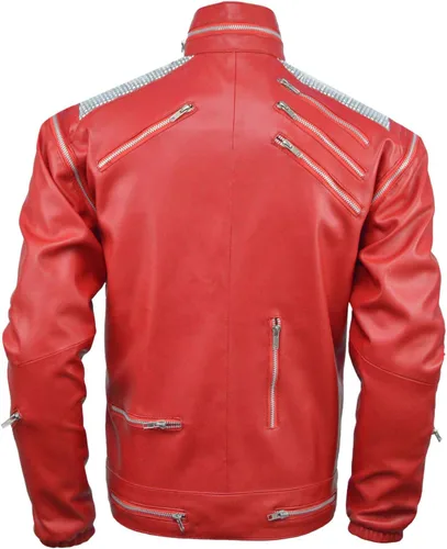 Vista 4 de Chaqueta Beat-It - Rojo - Piel sintética