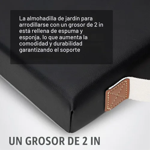 Vista 2 de HappyPicnic Almohadilla impermeable para arrodillarse de jardín, alfombrilla de espuma suave de 2 pulgadas de grosor para jardineros con mango