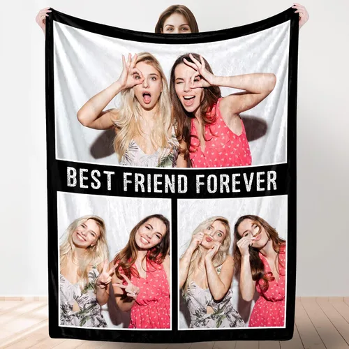 Vista 20 de Artsadd Manta personalizada con collage de texto fotográfico, manta de fotos personalizada para hombres, mujeres, él o ella, manta personalizada