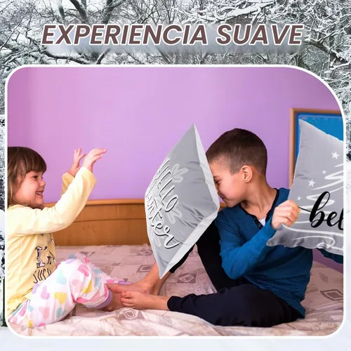 Vista 5 de Peryiter - 9 fundas de almohada de invierno de 18 x 18 pulgadas