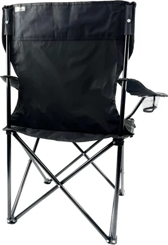 Vista 3 de Silla plegable portátil para acampar al aire libre [grande] (negro)