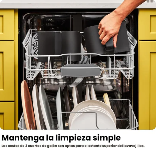 Vista 2 de Chefman Freidora de Aire de Doble Canasta de 6 Cuartos - Pantalla Táctil Digital, Smart Sync Finish, Hi-Fry, Apagado Automático, 2 Canastas de Freír