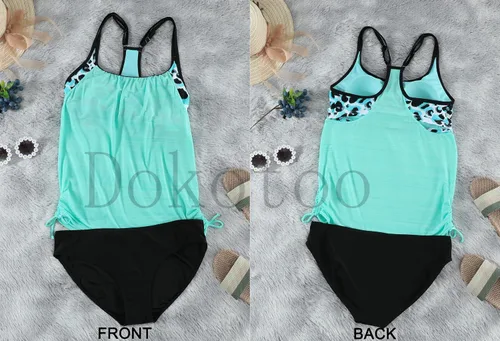 Vista 4 de Dokotoo Traje de baño para mujer estampado floral traje de baño de dos piezas