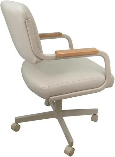 Vista 3 de Tobias Designs Inc. Silla giratoria giratoria con ruedas M-114 - Ocean Beige - Beige Natural
