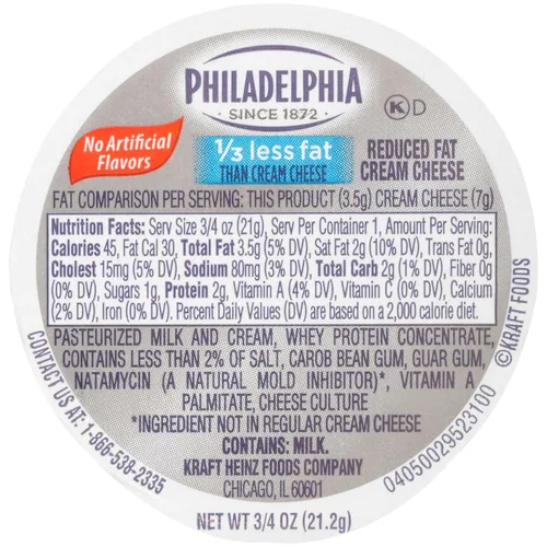 Vista 5 de Kraft Philadelphia Lite - Tazas de queso crema (paquete de 100)