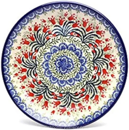 Vista 5 de Plato de cerámica polaca - Ensalada/Postre (7 3/4") - Otoño