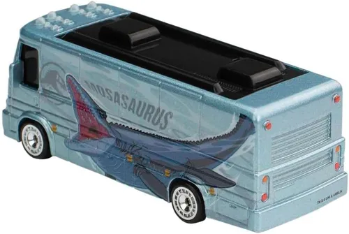 Vista 2 de Hot Wheels Vehículo a escala de autobús turístico para niños de 3 años en adelante y coleccionistas de autos de juguete clásicos, con nuevos