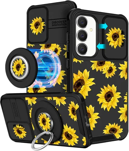 Vista 18 de Funermei Funda para teléfono Samsung Galaxy A15 5G - [2 en 1] Funda para teléfono de mujeres lindas chicas, diseño femenino de mariposa negra