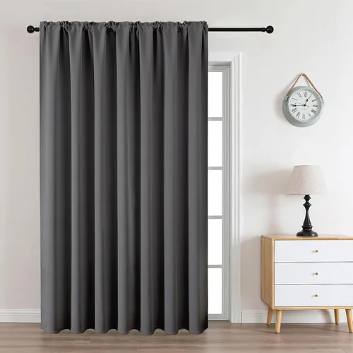 Vista 12 de CUCRAF - Cortinas opacas beige de 45 pulgadas, juego de 2 paneles con bolsillo para barra, cortinas para oscurecer dormitorios y sala de estar