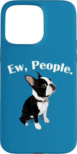 Vista 31 de Funny Mens Womens Kids Cartoon Ew People Bostie Dog Lover Case for iPhone 17