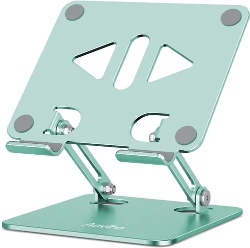 Vista 12 de Aoviho - Soporte para tableta portátil para escritorio, soporte de escritorio ajustable para tableta, soporte de aluminio plegable para iPad Pro