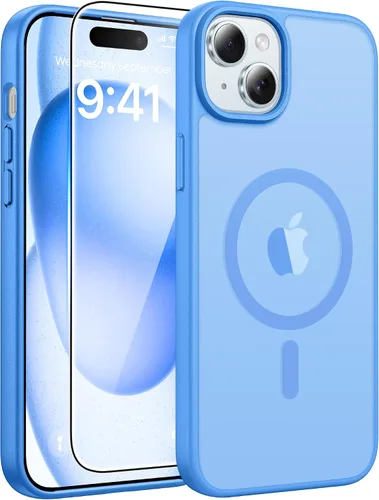 Vista 42 de FNTCASE - Funda para iPhone 16 Pro: magnética, mate, translúcida, de grado militar, protectora contra caídas, resistente, fina, duradera y a prueba