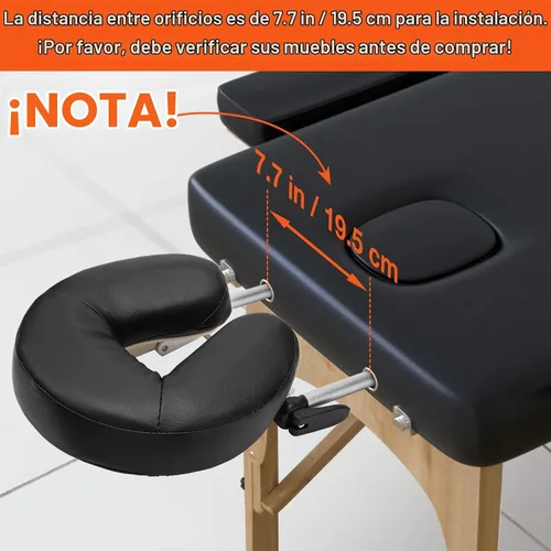 Vista 3 de Mesa de masaje, cuna y almohada, reposacabezas de cama de spa de masaje