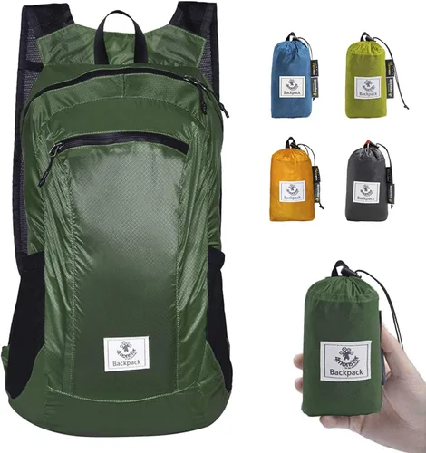 Vista 9 de Mochila 4Monster de excursionismo, de día, resistente al agua, ligera, plegable, para viajes, campamento, exteriores