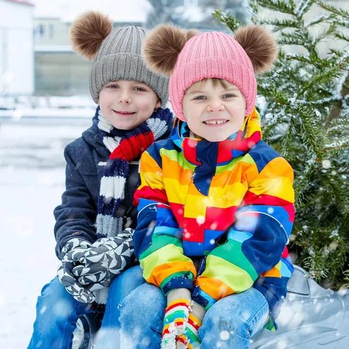 Vista 5 de Paquete de 4 gorros de invierno para niños de 1 a 6 años