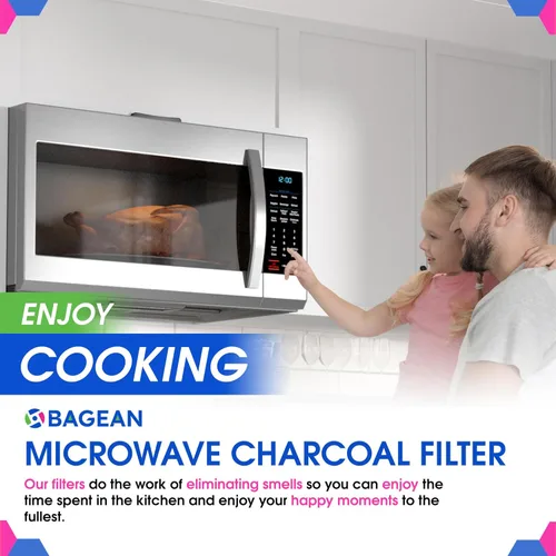 Vista 6 de Filtro de repuesto para microondas cortado a medida, filtro de carbón activado de 18 x 15 pulgadas para Samsung GE, LG, Frigidaire, Whirlpool y más