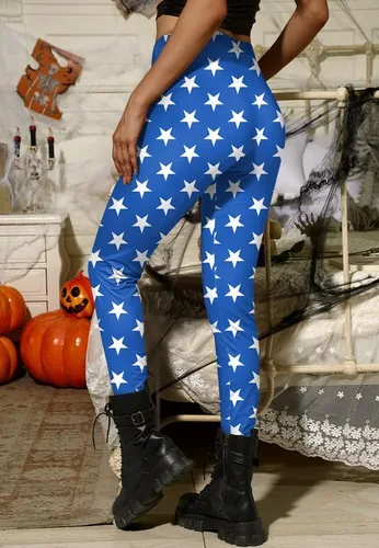 Vista 4 de Spadehill Leggings ajustados gráficos divertidos para mujer de Halloween