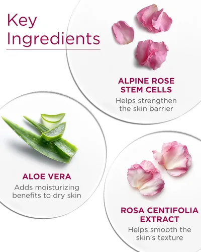 Vista 5 de Andalou Naturals 1000 Roses Skin Biome Crema de día equilibrante – Hidratante facial ligero con células madre de rosas alpinas, postbióticos